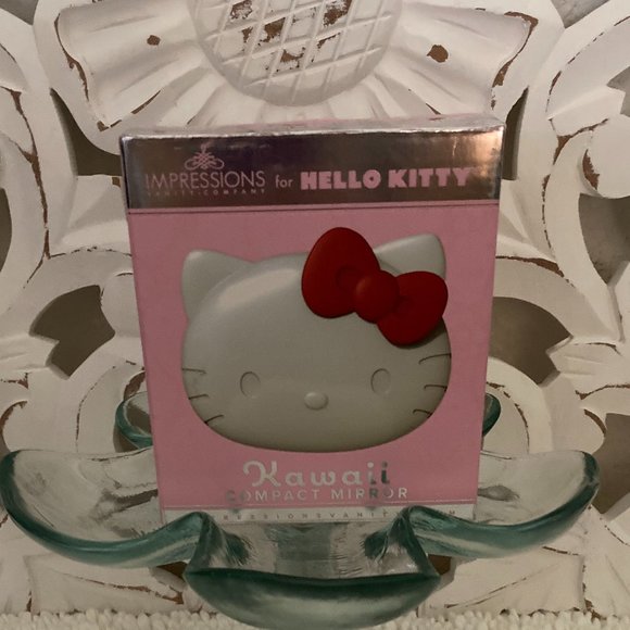 Sanrio Other - Hello Kitty Impressions Kawaii Compact Mirror magnifying with light NWT